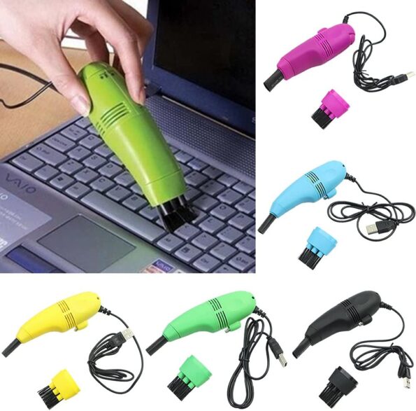 Computer Usb Keyboard Vacuum Esclector Cleaner With Brush