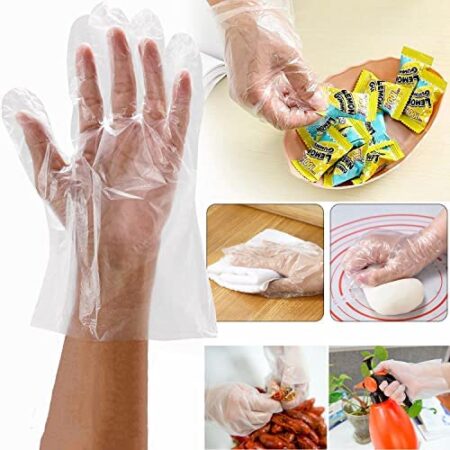 100Pcs Polythene Disposable Gloves